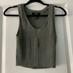 Ribbed sweater cropped tank